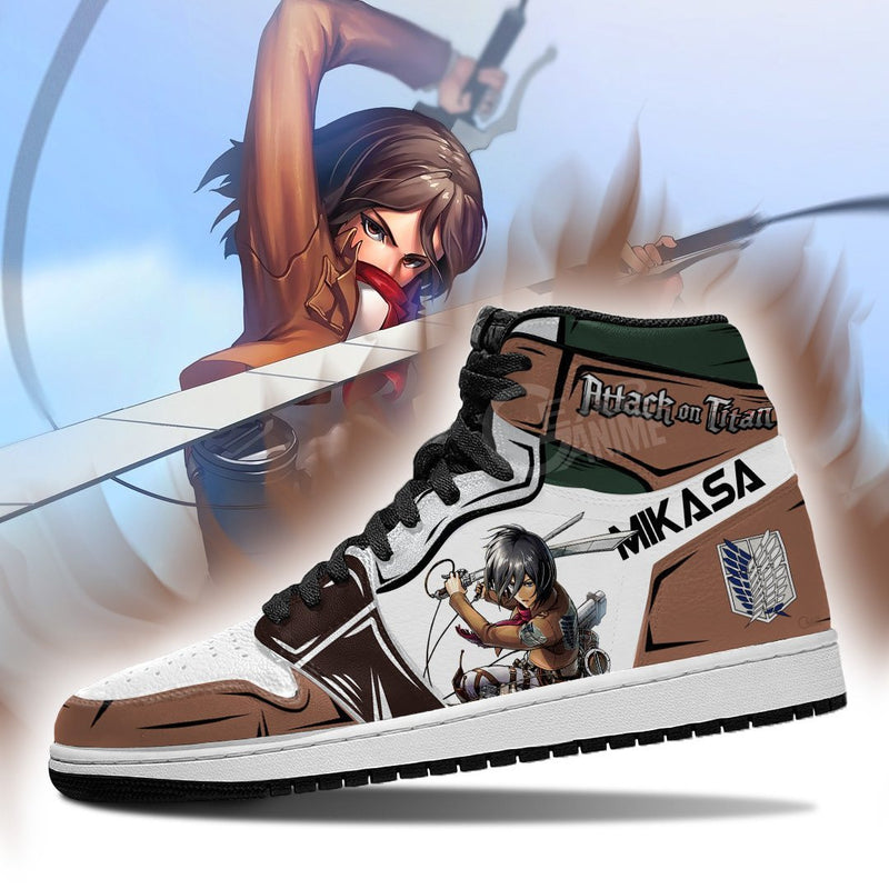 Mikasa Ackerman J1 Sneakers Anime Shingeki MN08