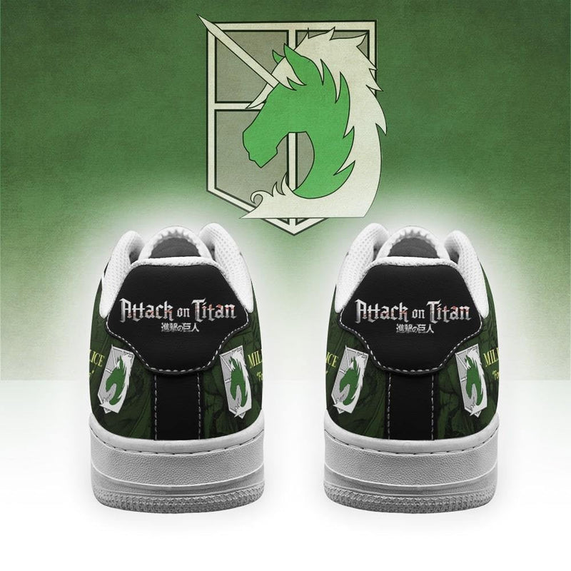 AOT Military Slogan Air Sneakers Shingeki