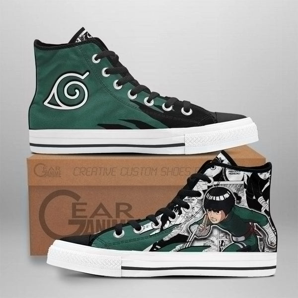 Rock Lee High Top Anime Sneaker Shoes