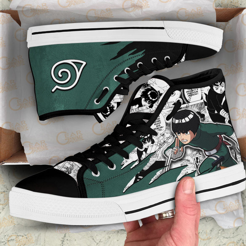 Rock Lee High Top Anime Sneaker Shoes