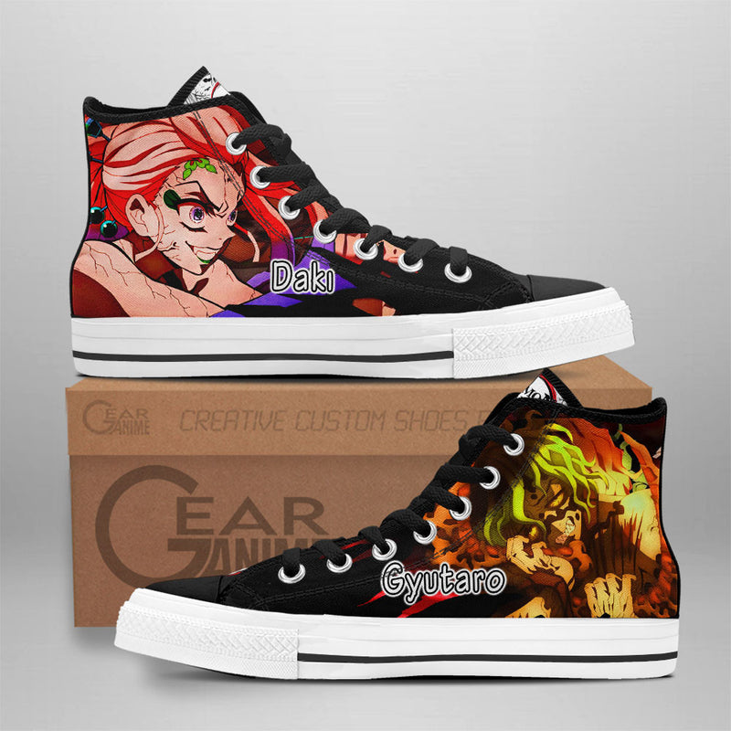 Gyutaro and Daki High Top Anime Shoes