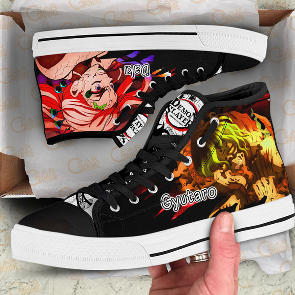 Gyutaro and Daki High Top Anime Shoes