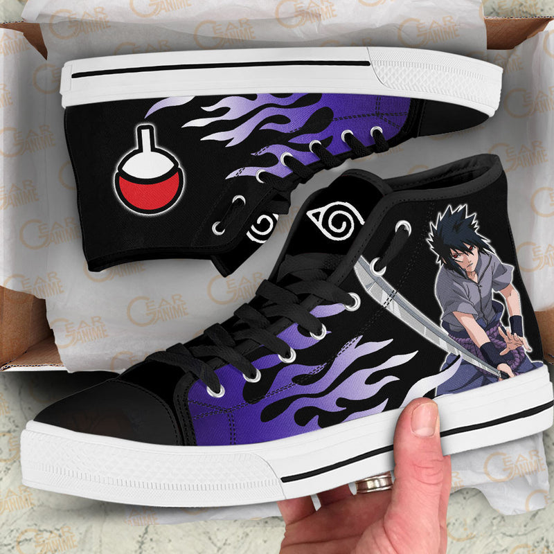 Sasuke Uchiha High Top Shoes NTT090