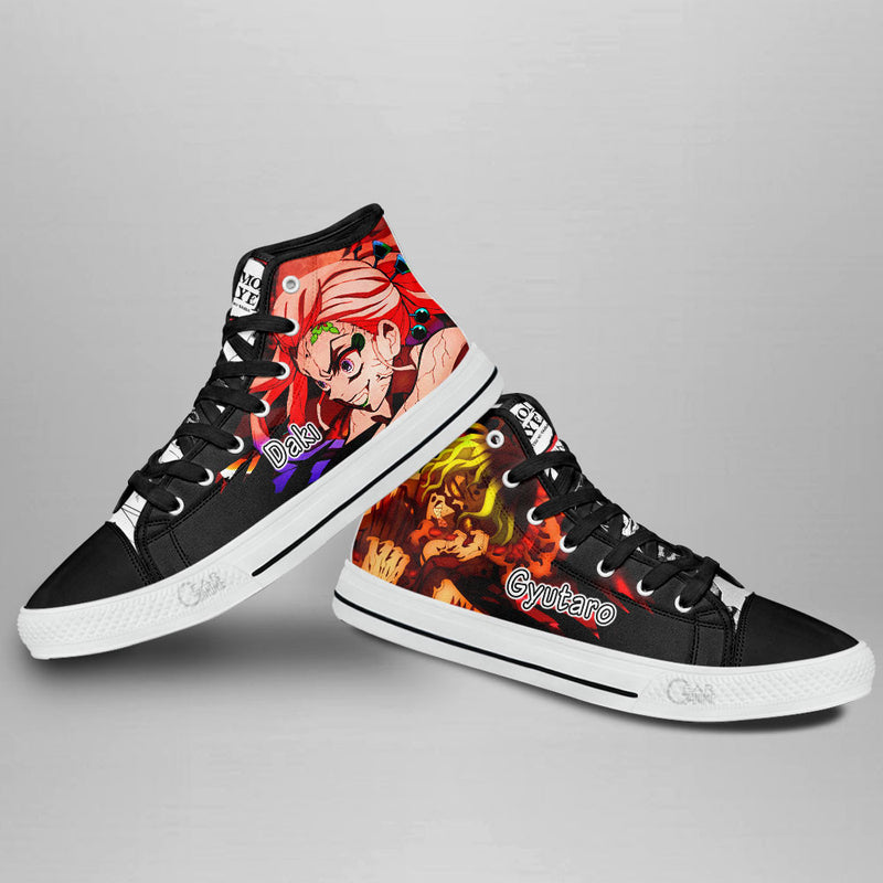 Gyutaro and Daki High Top Anime Shoes