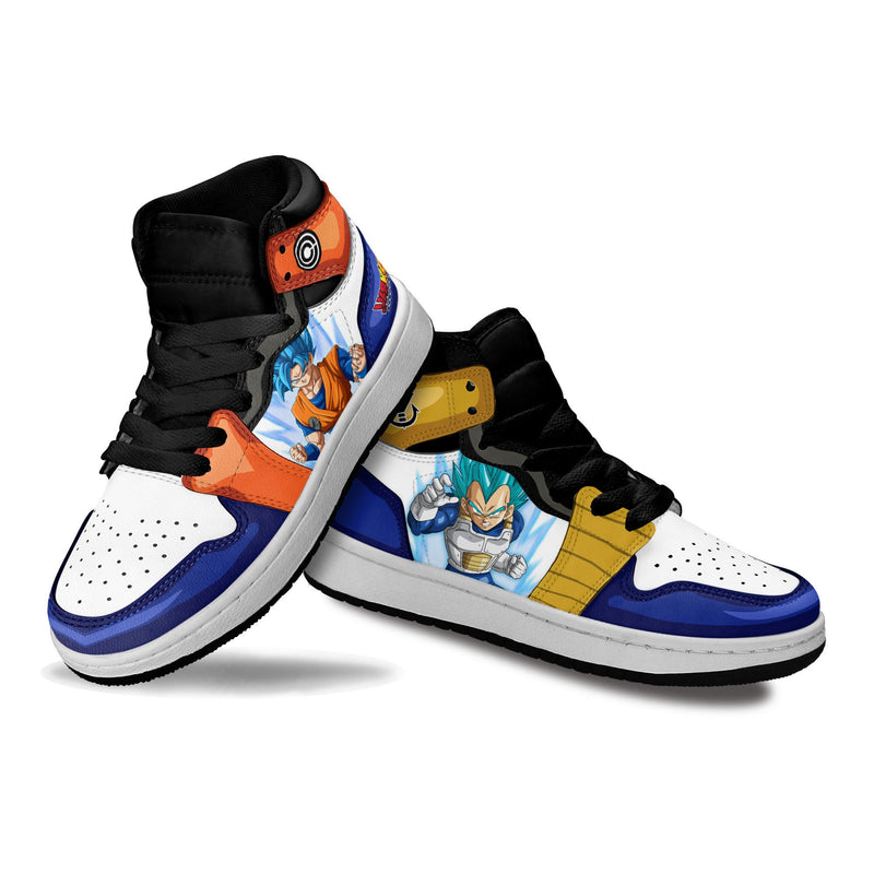 Goku Blue and Vegeta Blue Kids Sneakers MV1701