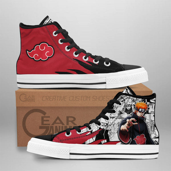 Pain High Top Shoes Akatsuki Shoes