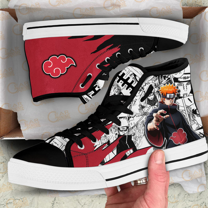 Pain High Top Shoes Akatsuki Shoes