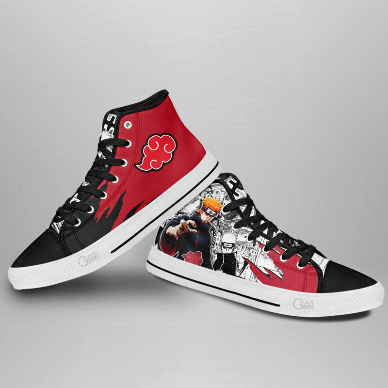 Pain High Top Shoes Akatsuki Shoes