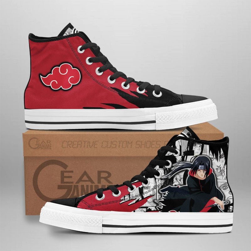 Itachi Uchiha High Top Shoes Akatsuki Shoes