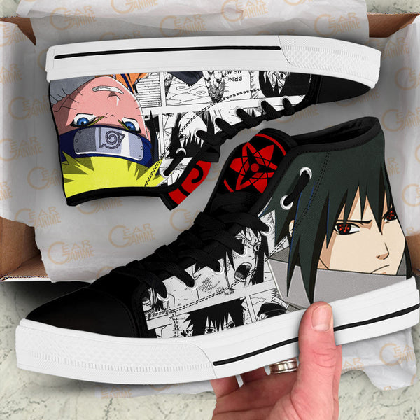 Sasuke Uchiha and Uzumaki High Top Shoes