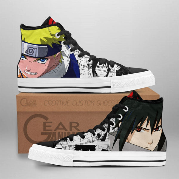 Sasuke Uchiha and Uzumaki High Top Shoes