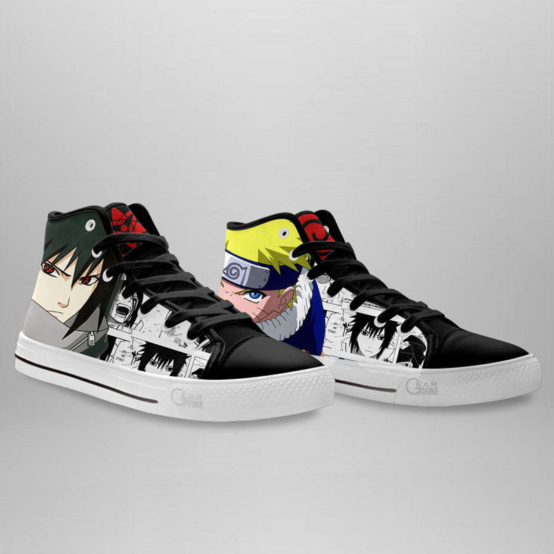 Sasuke Uchiha and Uzumaki High Top Shoes