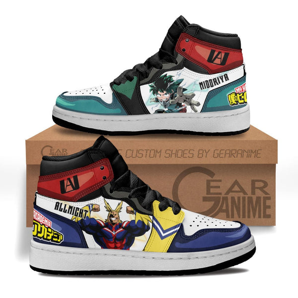 All Might and Izuku Midoriya Kids Sneakers MV1701