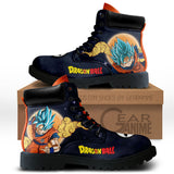 Goku Blue Boots Shoes Anime Custom PT3108