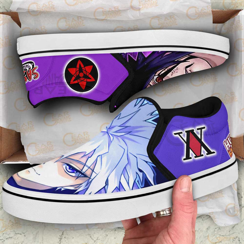 Killua and Sasuke Uchiha Slip-On Shoes NTT210