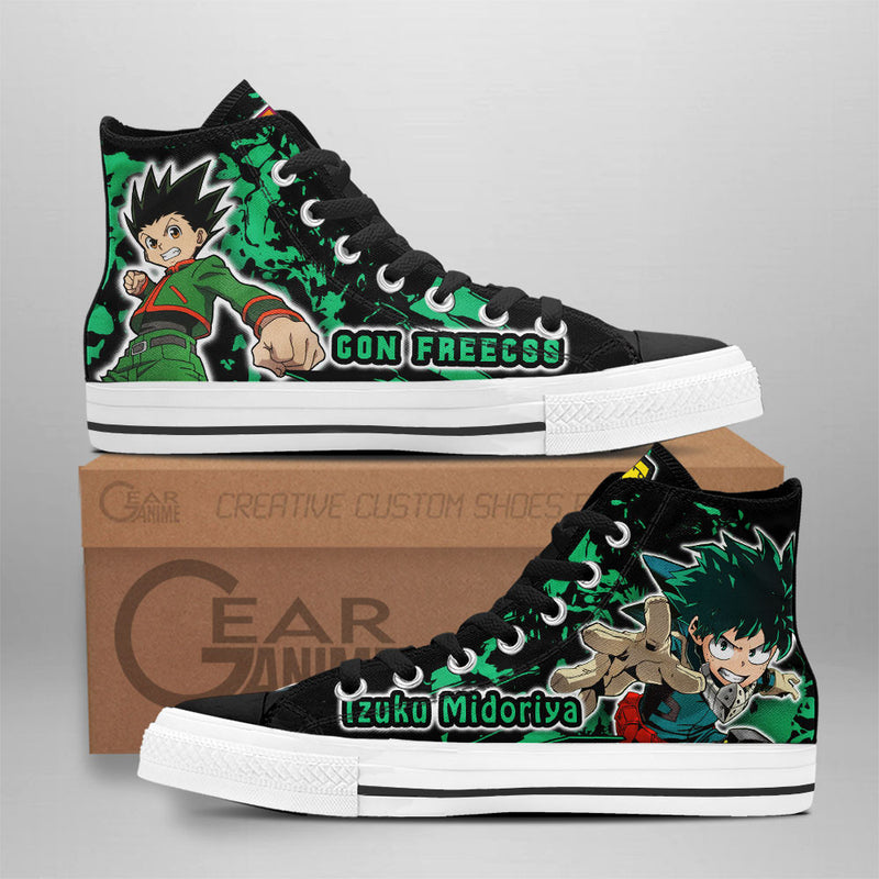 Gon Freecss and Deku High Top Shoes NTT210