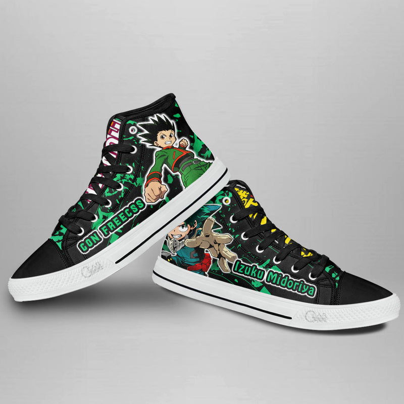 Gon Freecss and Deku High Top Shoes NTT210