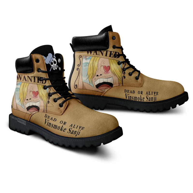 Sanji Wanted Boots Shoes Anime Custom