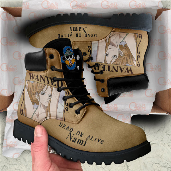 Nami Wanted Boots Shoes Anime Custom