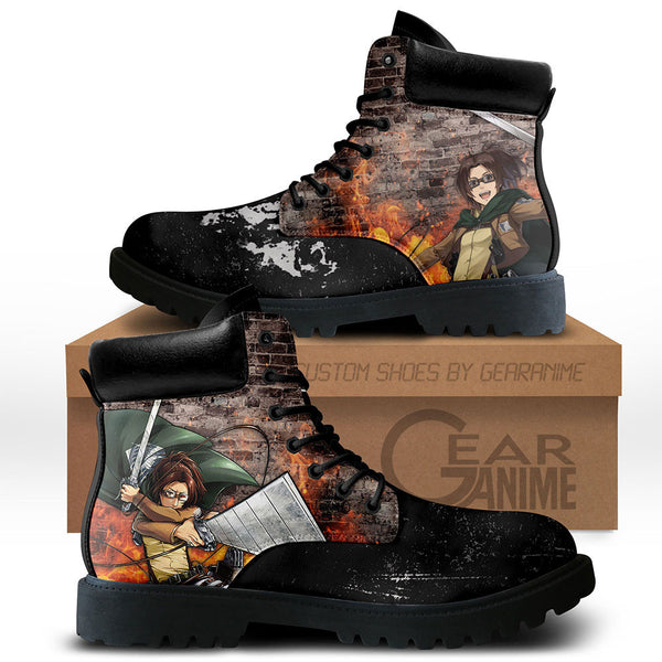 Shingeki Hange Zoe Boots Shoes Anime Custom