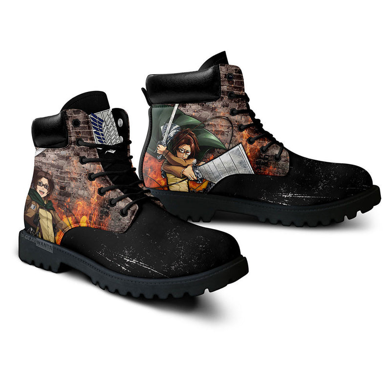 Shingeki Hange Zoe Boots Shoes Anime Custom