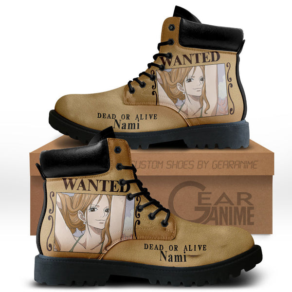 Nami Wanted Boots Shoes Anime Custom