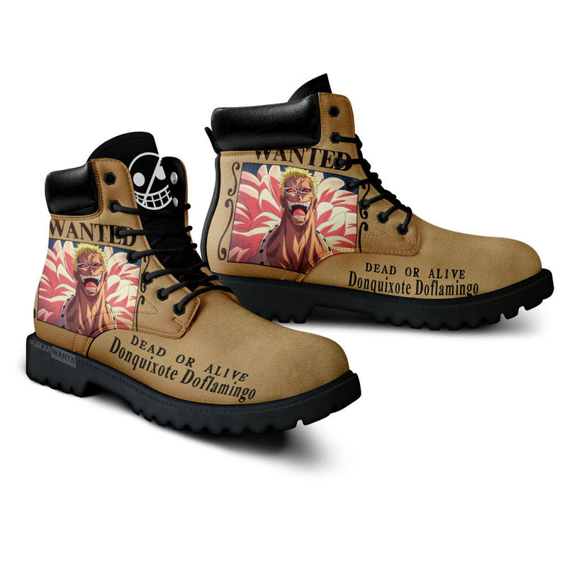 Donquixote Doflamingo Wanted Boots Shoes Anime Custom