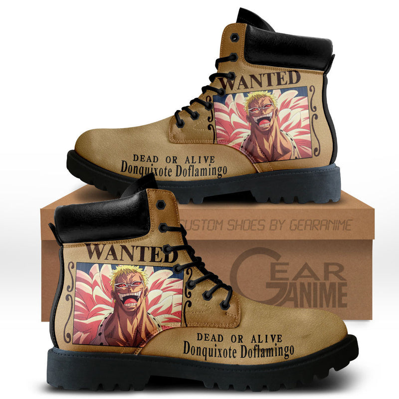 Donquixote Doflamingo Wanted Boots Shoes Anime Custom