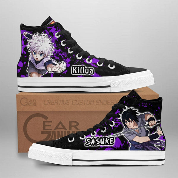 Killua Zoldyck and Sasuke Uchiha High Top Shoes NTT210