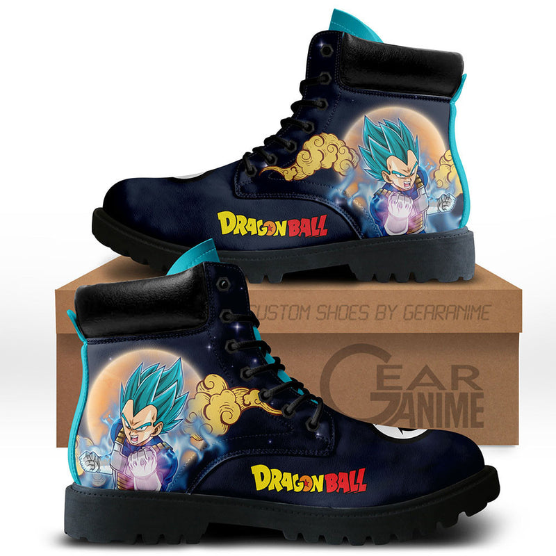 Vegeta Blue Boots Shoes Anime Custom PT3108