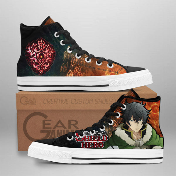 Shield Hero Naofumi Shield of Wrath High Top Shoes