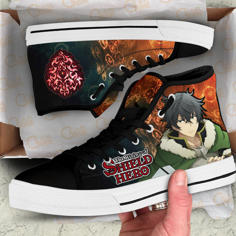 Shield Hero Naofumi Shield of Wrath High Top Shoes