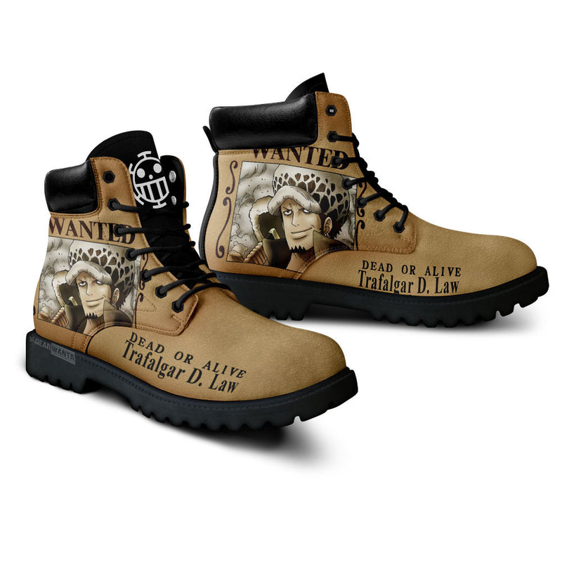 Law Wanted Boots Shoes Anime Custom