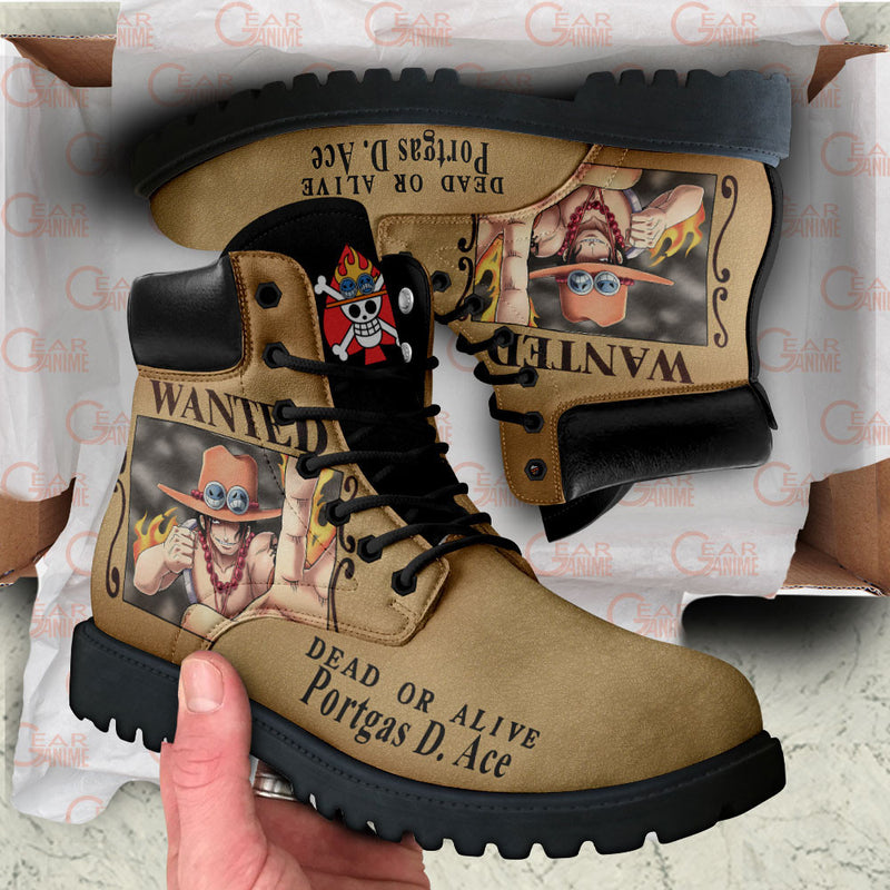 Ace Wanted Boots Shoes Anime Custom