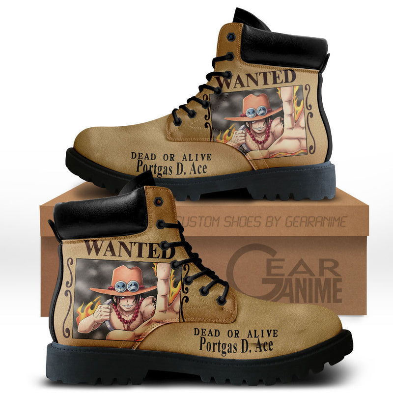 Ace Wanted Boots Shoes Anime Custom