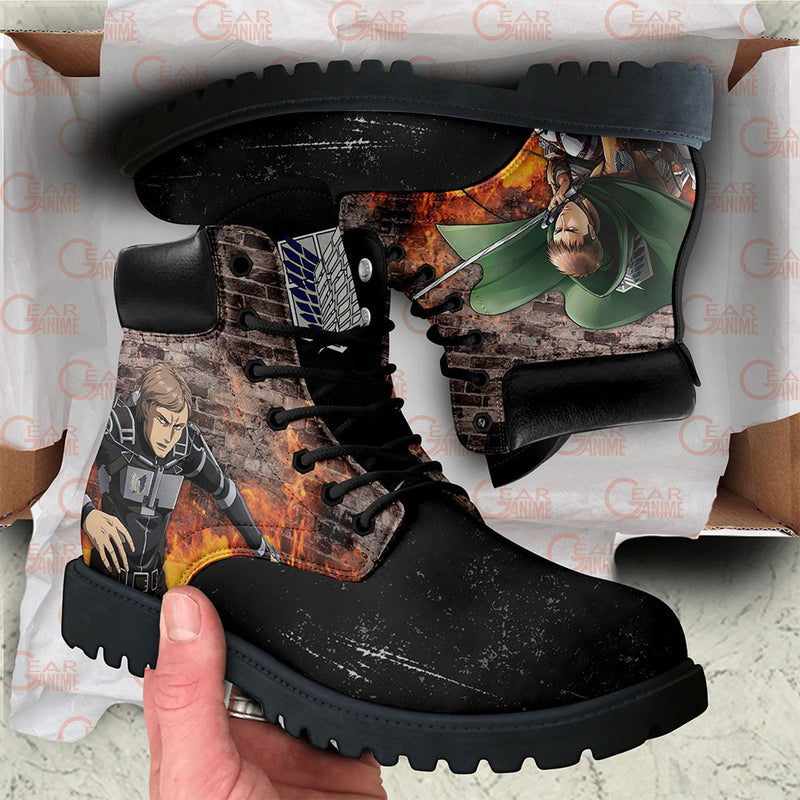 Shingeki Jean Kirstein Boots Shoes Anime Custom