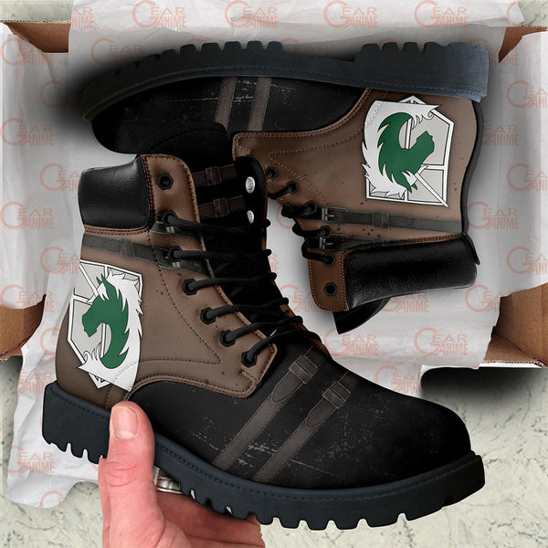 Shingeki Police Brigade Boots Shoes Anime Custom