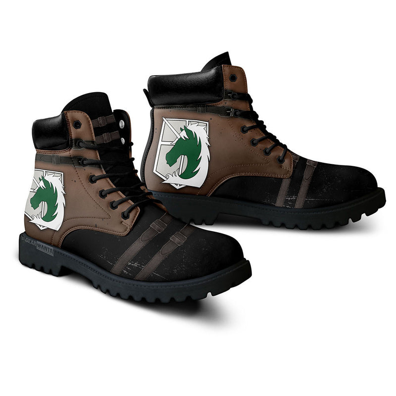 Shingeki Police Brigade Boots Shoes Anime Custom