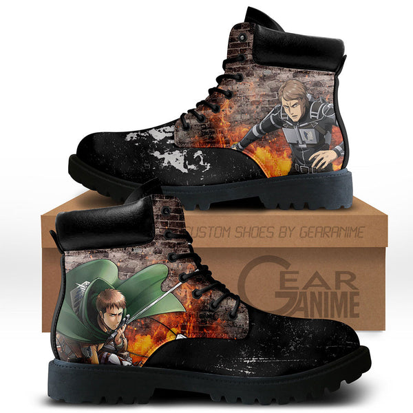 Shingeki Jean Kirstein Boots Shoes Anime Custom