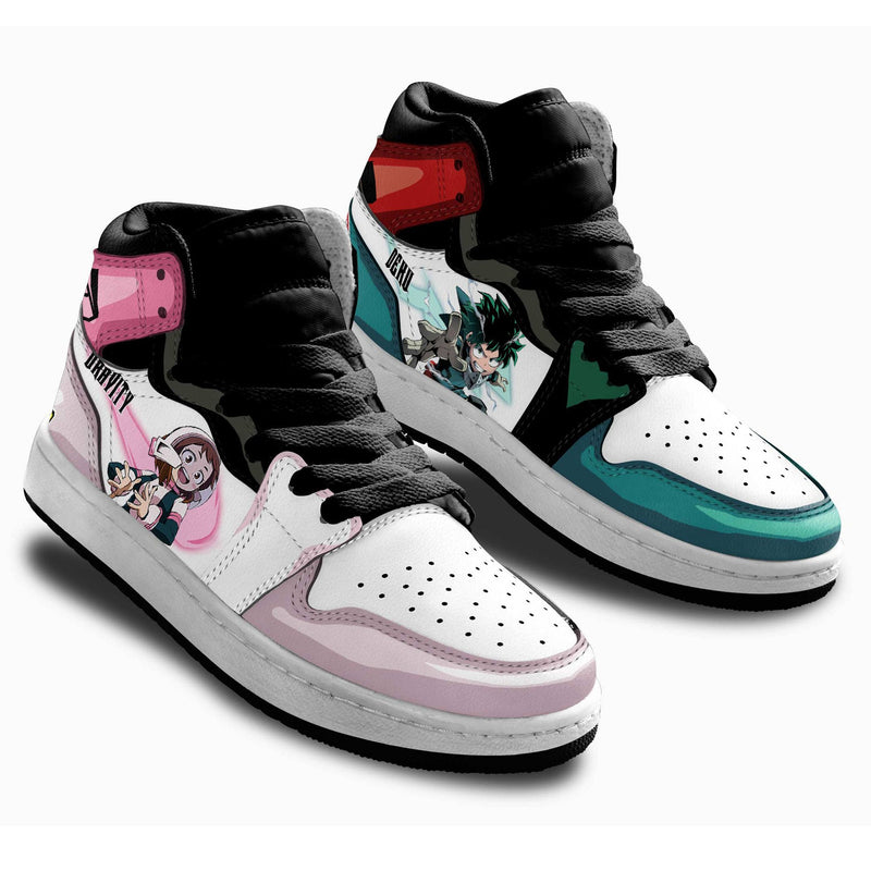 Ochako Uraraka and Izuku Midoriya Kids Sneakers MV1701