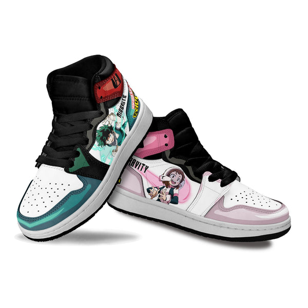 Ochako Uraraka and Izuku Midoriya Kids Sneakers MV1701