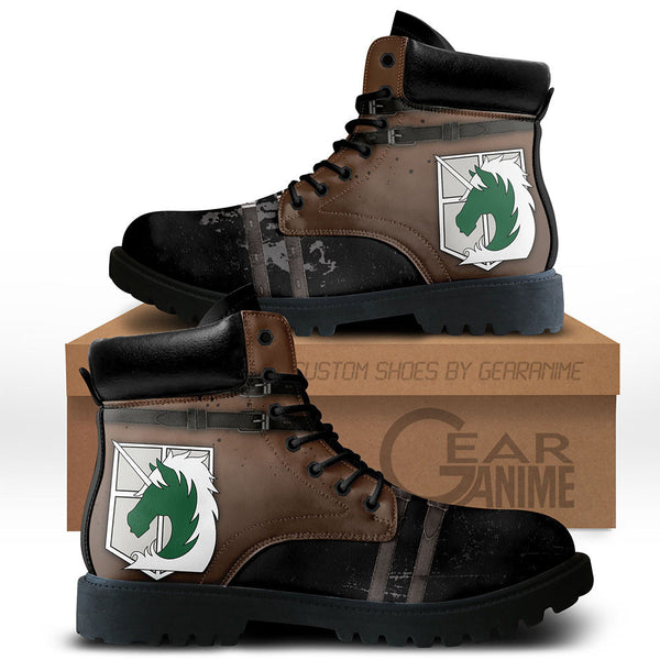 Shingeki Police Brigade Boots Shoes Anime Custom