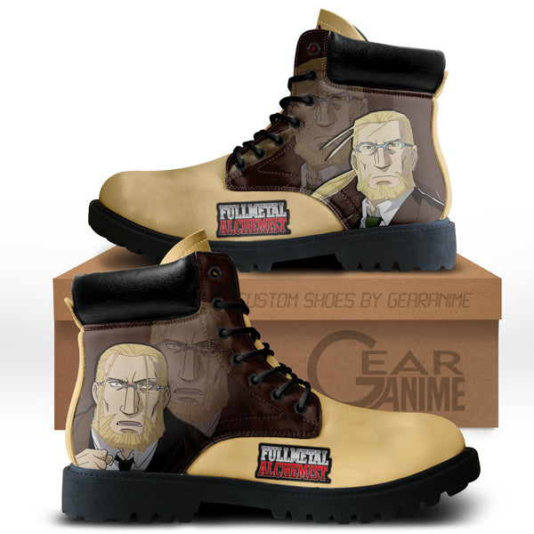 Van Hohenheim Boots Shoes Anime Custom