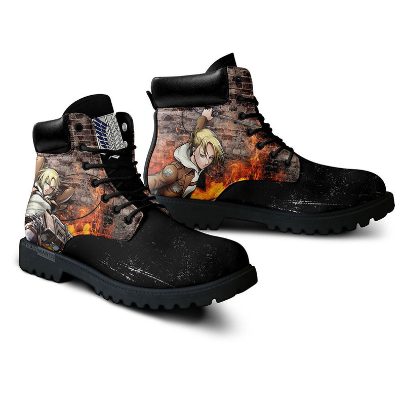 Shingeki Annie Leonhart Boots Shoes Anime Custom