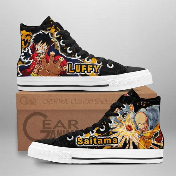 Saitama and Luffy High Top Shoes NTT210