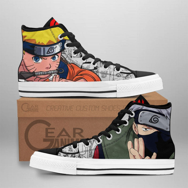 Kakashi Hatake and Uzumaki High Top Shoes