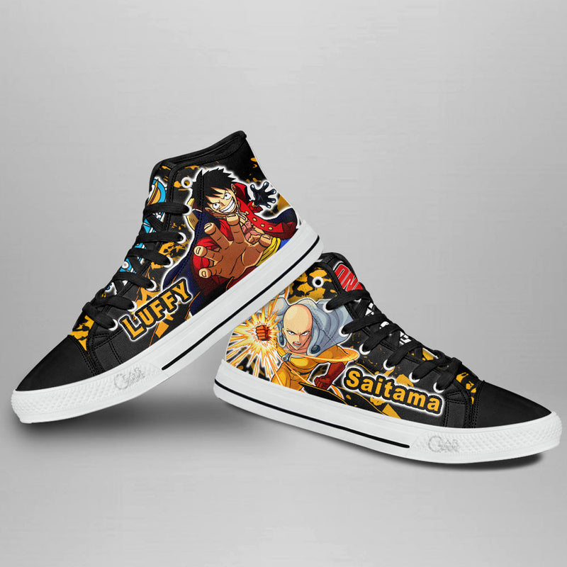 Saitama and Luffy High Top Shoes NTT210