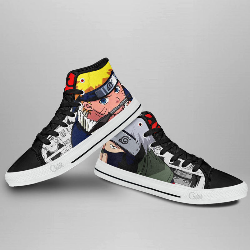 Kakashi Hatake and Uzumaki High Top Shoes