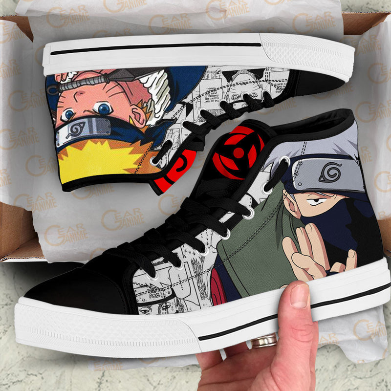 Kakashi Hatake and Uzumaki High Top Shoes