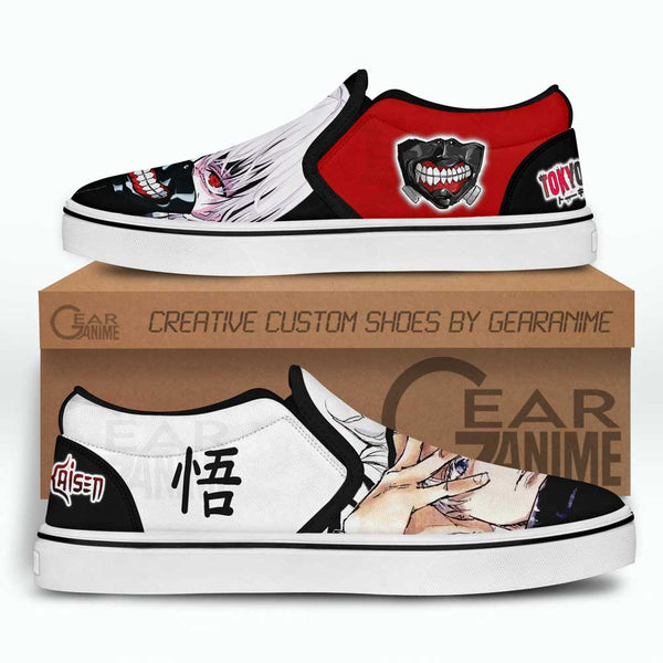 Satoru Gojo and Ken Kaneki Slip-On Shoes NTT210